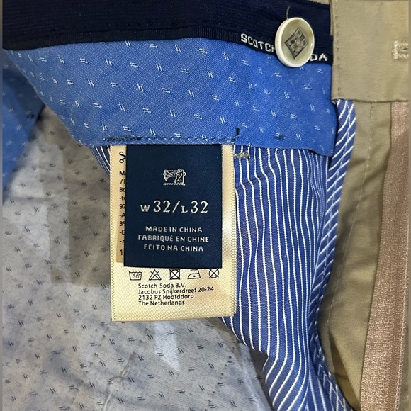 Scotch & Soda Khaki  Chino Pants – Men’s W32 L32 - Picture 4 of 7